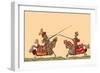 Lances at the Thrust Between Knights-Hector Mair Paulus-Framed Art Print