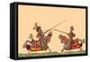 Lances at the Thrust Between Knights-Hector Mair Paulus-Framed Stretched Canvas