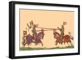 Lances at the Thrust Between Knights-Hector Mair Paulus-Framed Art Print