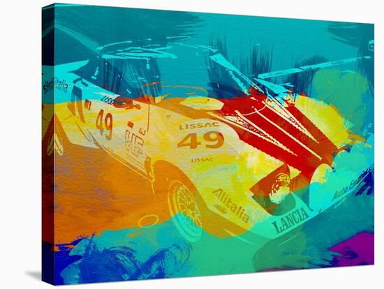 Lancia Stratos Watercolor 1-NaxArt-Stretched Canvas