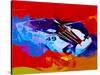 Lancia Stratos Watercolor 2-NaxArt-Stretched Canvas