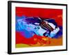 Lancia Stratos Watercolor 2-NaxArt-Framed Art Print