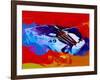 Lancia Stratos Watercolor 2-NaxArt-Framed Art Print