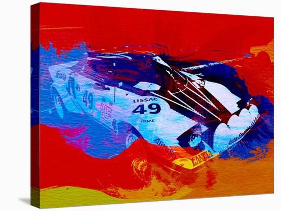 Lancia Stratos Watercolor 2-NaxArt-Stretched Canvas