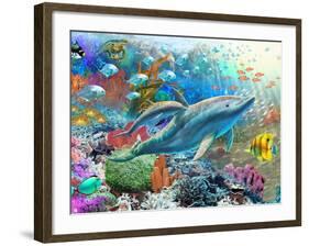 Land and Water Utopia (Variant 1)-Adrian Chesterman-Framed Art Print