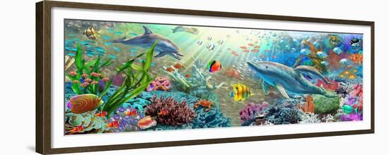 Land and Water Utopia (Variant 2)-Adrian Chesterman-Framed Premium Giclee Print