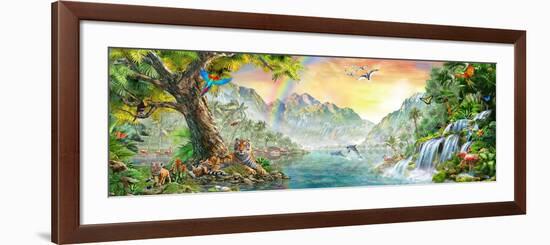 Land and Water Utopia (Variant 4)-Adrian Chesterman-Framed Art Print