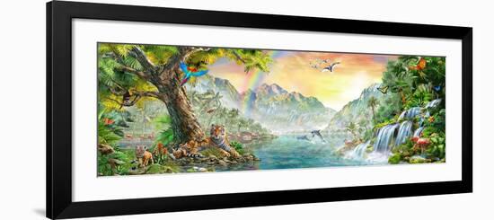 Land and Water Utopia (Variant 4)-Adrian Chesterman-Framed Art Print