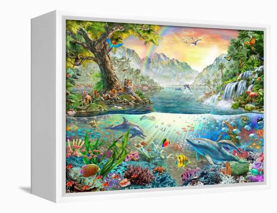 Land and Water Utopia-Adrian Chesterman-Framed Stretched Canvas