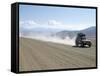 Land Cruiser on Altiplano Track and Tourists Going to Laguna Colorado, Southwest Highlands, Bolivia-Tony Waltham-Framed Stretched Canvas