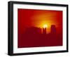 Land Formations and Red Sky, Navajo Reservation, Monument Valley Tribal Park, Arizona, USA-Jerry Ginsberg-Framed Photographic Print