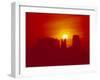 Land Formations and Red Sky, Navajo Reservation, Monument Valley Tribal Park, Arizona, USA-Jerry Ginsberg-Framed Photographic Print