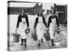 Land Girls WWII-Robert Hunt-Stretched Canvas