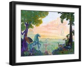 Land of Pegasus-Judy Mastrangelo-Framed Giclee Print