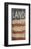 Land of the Free Home of the Brave-Sparx Studio-Framed Art Print