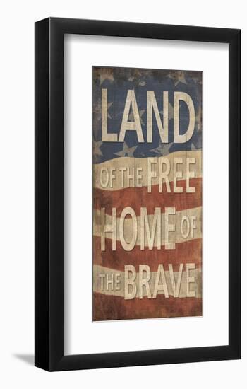 Land of the Free Home of the Brave-Sparx Studio-Framed Art Print