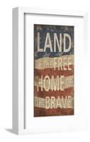 Land of the Free Home of the Brave-Sparx Studio-Framed Art Print