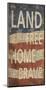 Land of the Free Home of the Brave-Sparx Studio-Mounted Art Print