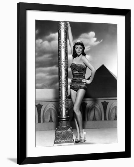 Land of the Pharaoes by Howard Hawks with Joan Collins, British actress born may 23rd, 1933, here 1-null-Framed Photo