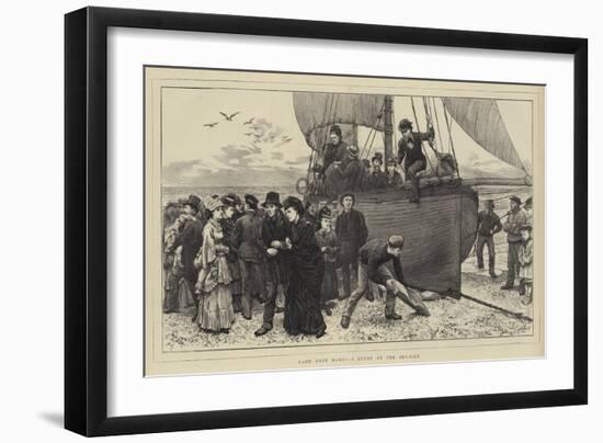 Land Once More!, a Study at the Sea-Side-Charles Green-Framed Giclee Print