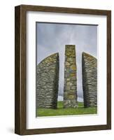 Land Raiders Monument Near Coll and Gress, Isle of Lewis, Scotland-Martin Zwick-Framed Photographic Print