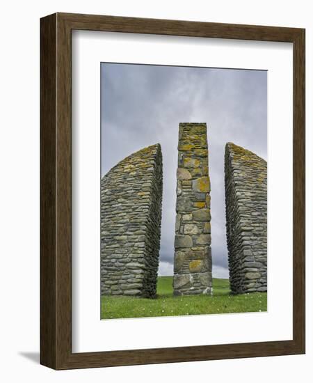 Land Raiders Monument Near Coll and Gress, Isle of Lewis, Scotland-Martin Zwick-Framed Photographic Print