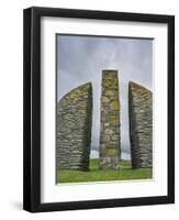 Land Raiders Monument Near Coll and Gress, Isle of Lewis, Scotland-Martin Zwick-Framed Photographic Print