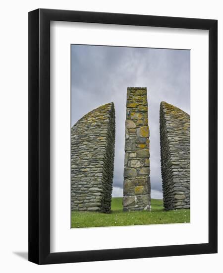 Land Raiders Monument Near Coll and Gress, Isle of Lewis, Scotland-Martin Zwick-Framed Photographic Print