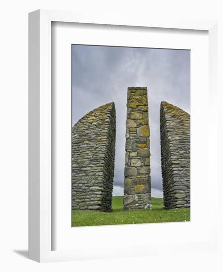 Land Raiders Monument Near Coll and Gress, Isle of Lewis, Scotland-Martin Zwick-Framed Photographic Print