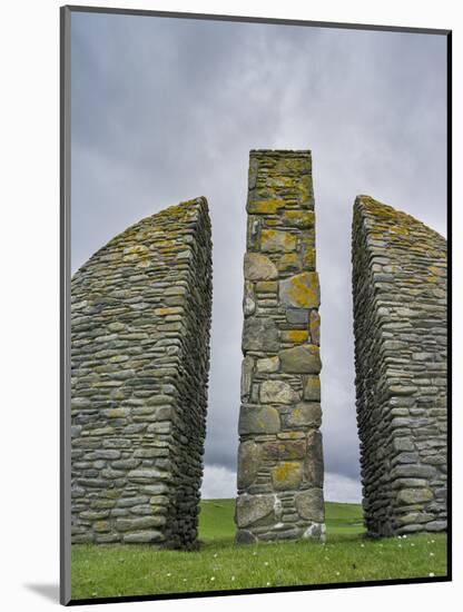 Land Raiders Monument Near Coll and Gress, Isle of Lewis, Scotland-Martin Zwick-Mounted Photographic Print