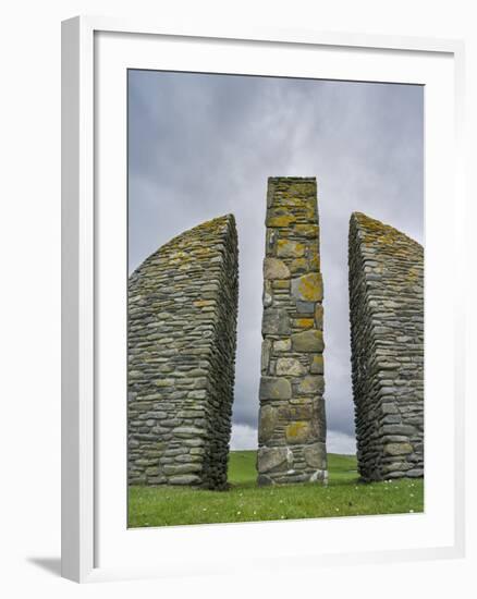 Land Raiders Monument Near Coll and Gress, Isle of Lewis, Scotland-Martin Zwick-Framed Photographic Print