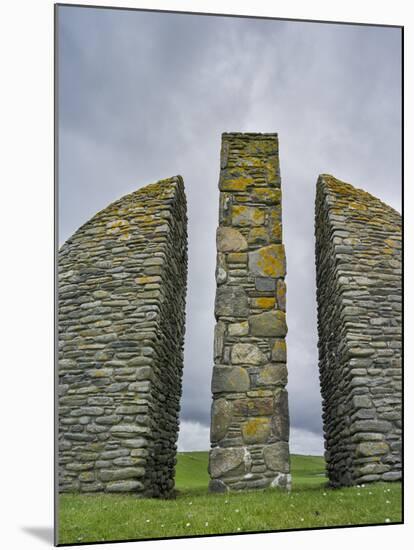 Land Raiders Monument Near Coll and Gress, Isle of Lewis, Scotland-Martin Zwick-Mounted Photographic Print