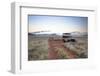 Land Rover Game Vehicle Parked by Sand Road at Sunrise-Lee Frost-Framed Photographic Print