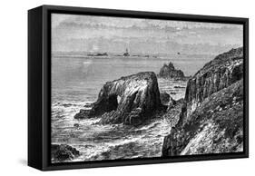 Land's End, Cornwall, 19th Century-Weber-Framed Stretched Canvas