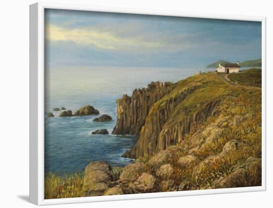 Land'S End In Cornwall-kirilstanchev-Framed Art Print