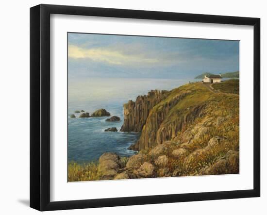 Land'S End In Cornwall-kirilstanchev-Framed Art Print