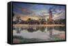 Land Scape of Ancient and Old Pagoda in History Temple of Ayuthaya World Heritage Sites of Unesco C-khunaspix-Framed Stretched Canvas