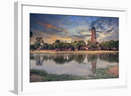 Land Scape of Ancient and Old Pagoda in History Temple of Ayuthaya World Heritage Sites of Unesco C-khunaspix-Framed Photographic Print