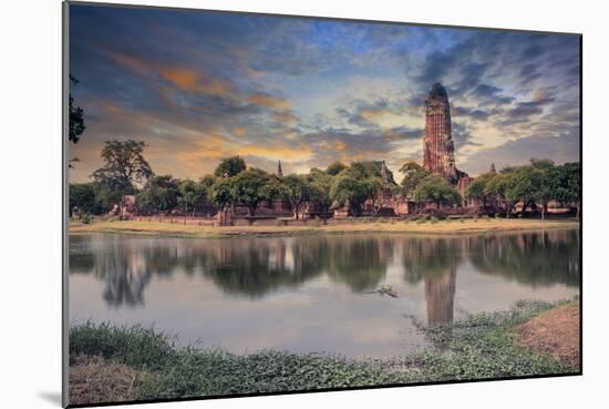 Land Scape of Ancient and Old Pagoda in History Temple of Ayuthaya World Heritage Sites of Unesco C-khunaspix-Mounted Photographic Print