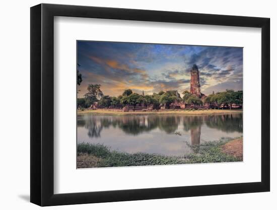 Land Scape of Ancient and Old Pagoda in History Temple of Ayuthaya World Heritage Sites of Unesco C-khunaspix-Framed Photographic Print