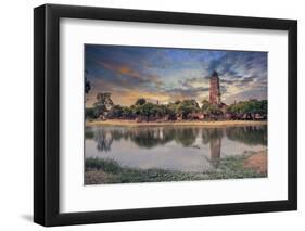 Land Scape of Ancient and Old Pagoda in History Temple of Ayuthaya World Heritage Sites of Unesco C-khunaspix-Framed Photographic Print