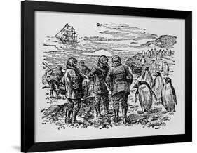 Landed on a Small Island Inhabited by Myriads of Penguins, C1918-null-Framed Giclee Print