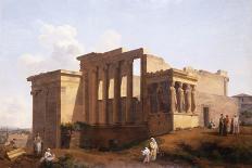 The Temple of Vesta at Tivoli, Rome, 1831-Landelot-Theodore Turpin De Crisse-Framed Stretched Canvas