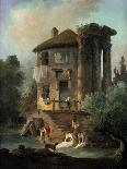 The Temple of Vesta at Tivoli, Rome, 1831-Landelot-Theodore Turpin De Crisse-Mounted Giclee Print