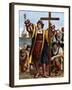 Landfall of Christopher Columbus, 1492-null-Framed Giclee Print