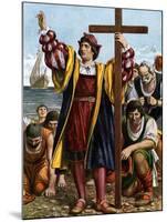 Landfall of Christopher Columbus, 1492-null-Mounted Giclee Print