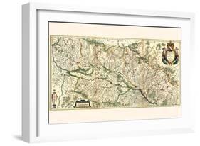 Landgravate Of Alsace, With Sundgau And Breisgau-Willem Janszoon Blaeu-Framed Art Print