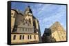 Landgrave Castle Clock Tower-Nick Upton-Framed Stretched Canvas