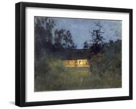 Landhaus in der Abenddämmerung. 1890-er Jahre-Isaak Iljitsch Lewitan-Framed Giclee Print