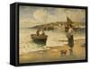 Landing a Catch, B-Eugene Joseph McSwiney-Framed Stretched Canvas